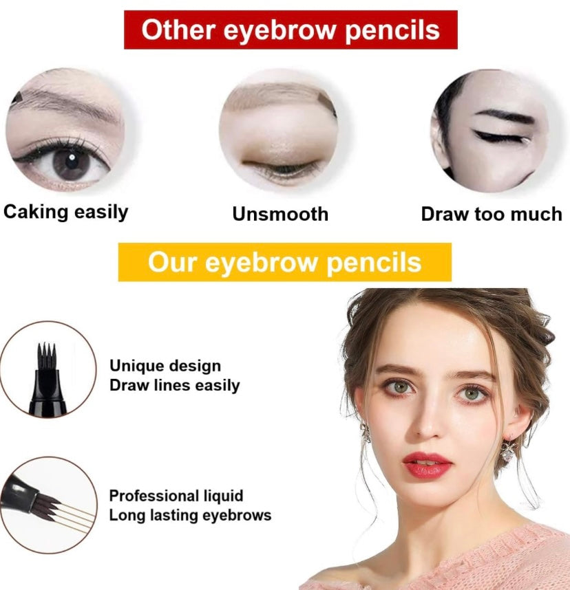 3pcs Black pens for eyebrows