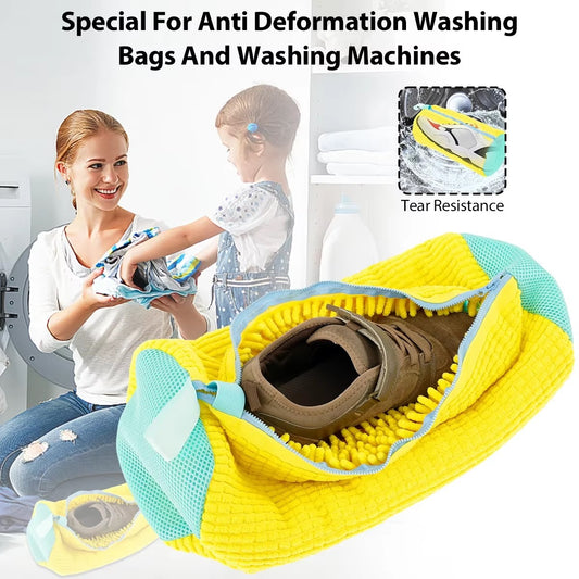 2 Shoes Washing Bag Cotton Laundry